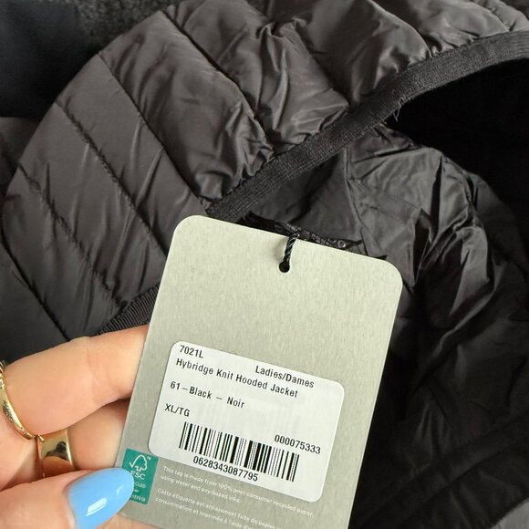 NWT Canada Goose Hybridge Knit Hooded Jacket In Black Sz XL Quilted Down Filled - Picture 3 of 10